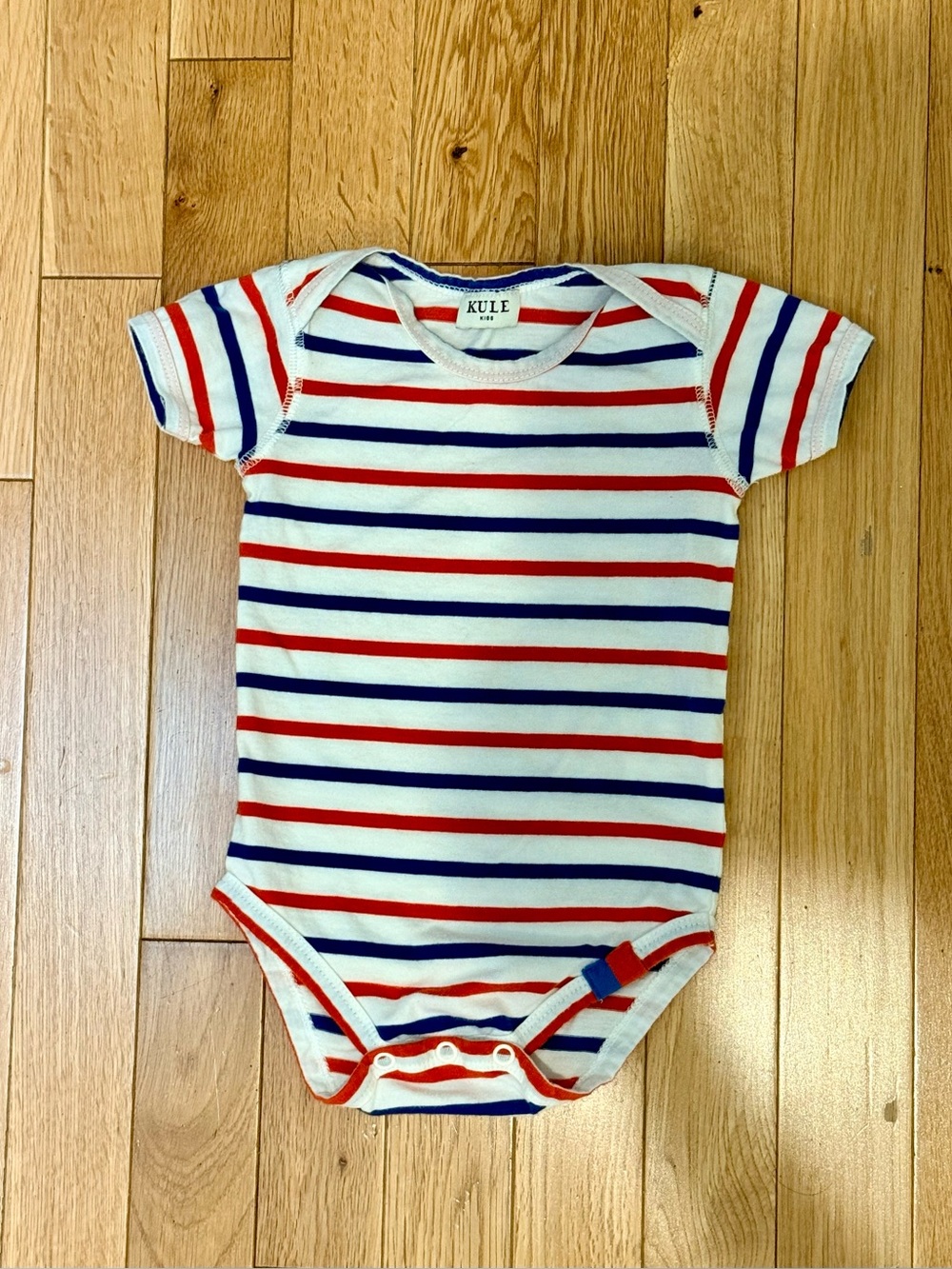 Kule Kids Red and Blue Striped One-Piece Bodysuit Baby 18 months